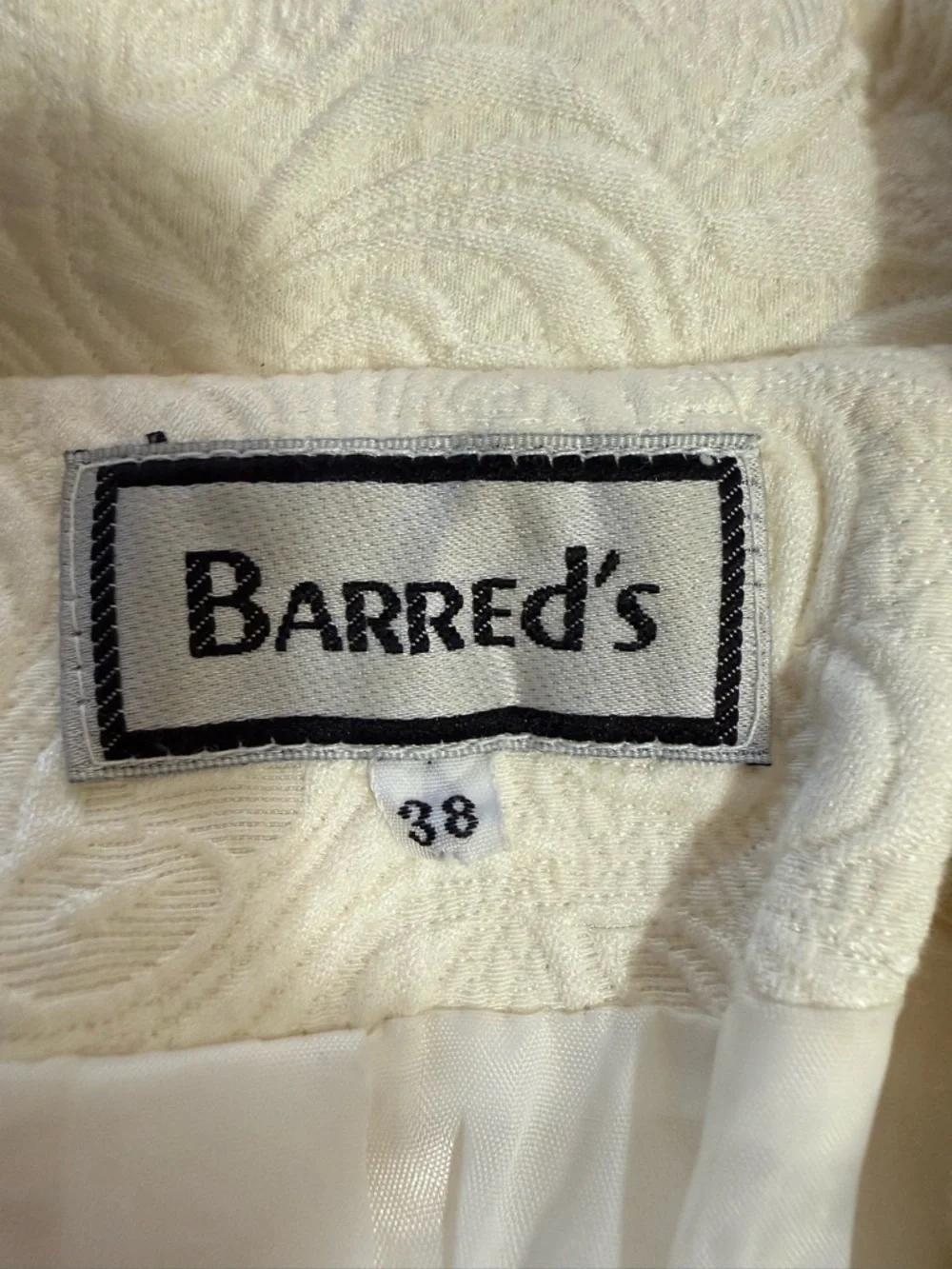 Womens Cream Textured Button-Front Coat - Picture 11 of 11